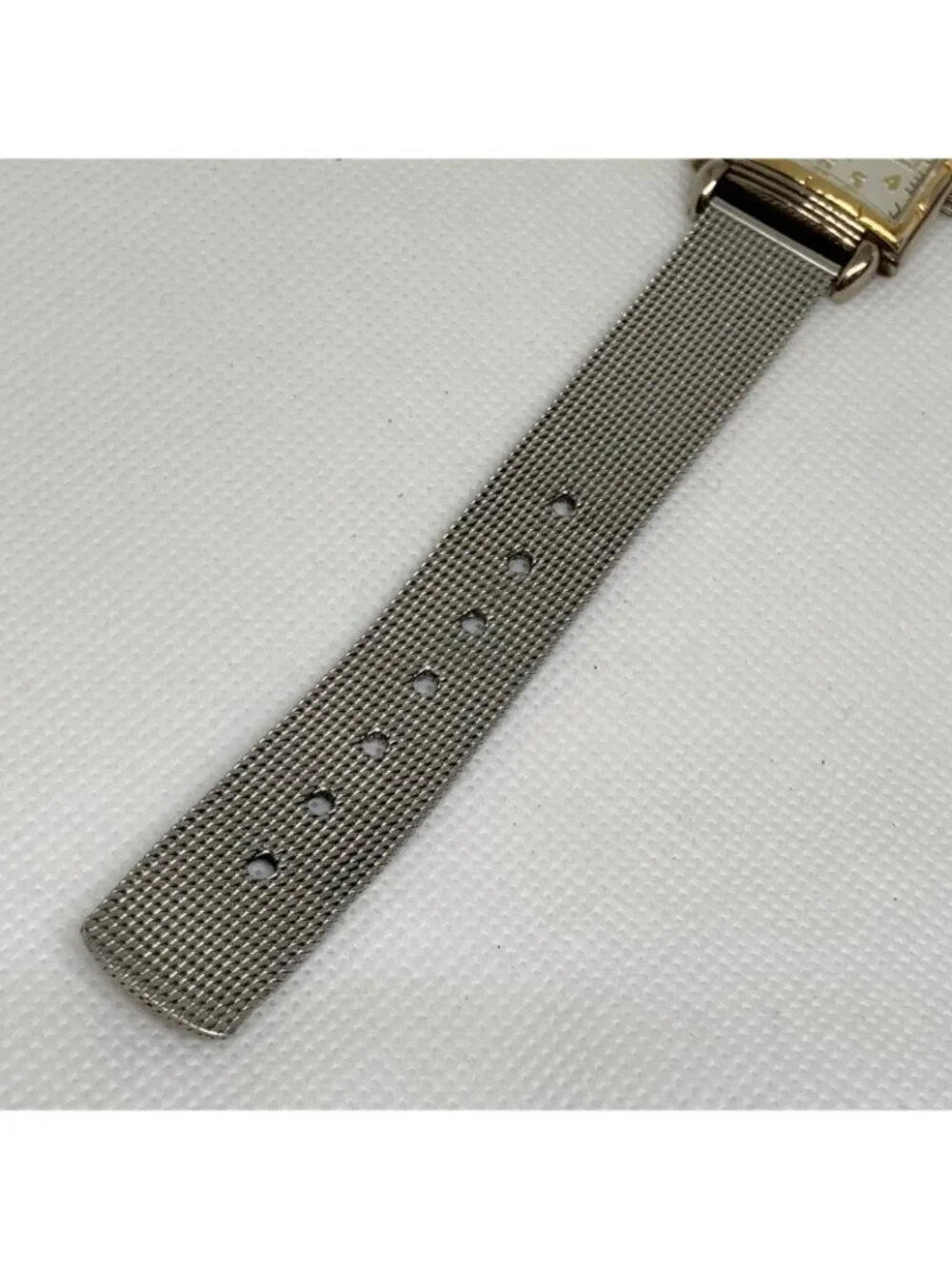 Vintage relic women’s watch silver gold tone squares case 26mm quartz running